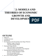 Topic 2: Models and Theories of Economic Growth and Development