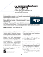 The Explanatory Foundations of Relationship Marketing Theory