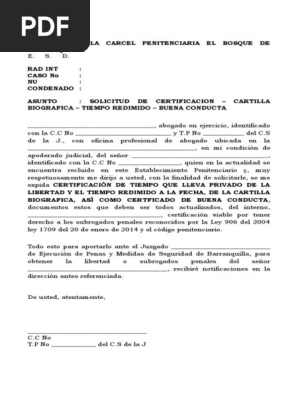 Solicitud De Cartilla Biografica Pdf