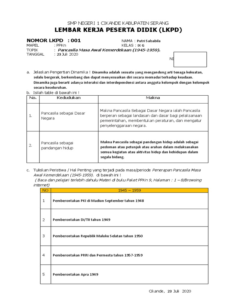 LKPD 001 | PDF