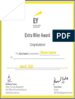 Extra Miler Award presented to Shivam Saxena