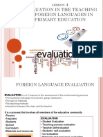 4 Evaluation in The Teaching of Foreign Languages in Primary Education