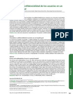 Privacidad y Confidencialidad de Los Usuarios en Un Hospital General (2017) PDF