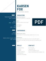 Green and White Two Tone Corporate Resume