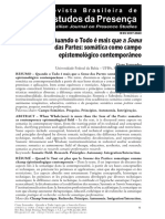 Quando o Todo É Mais Que A Soma Das Partes - Somática Como Campo Epistemológico Contemporâneo