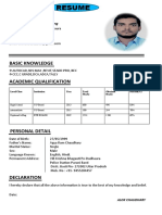 Resume Format For Freshers AU9918