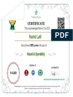Hazop Certificate by The Safety Master PDF