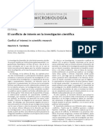 El conflicto de interés en la investigación científica