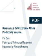 Developing A DWP Economic Affairs Productivity Measure