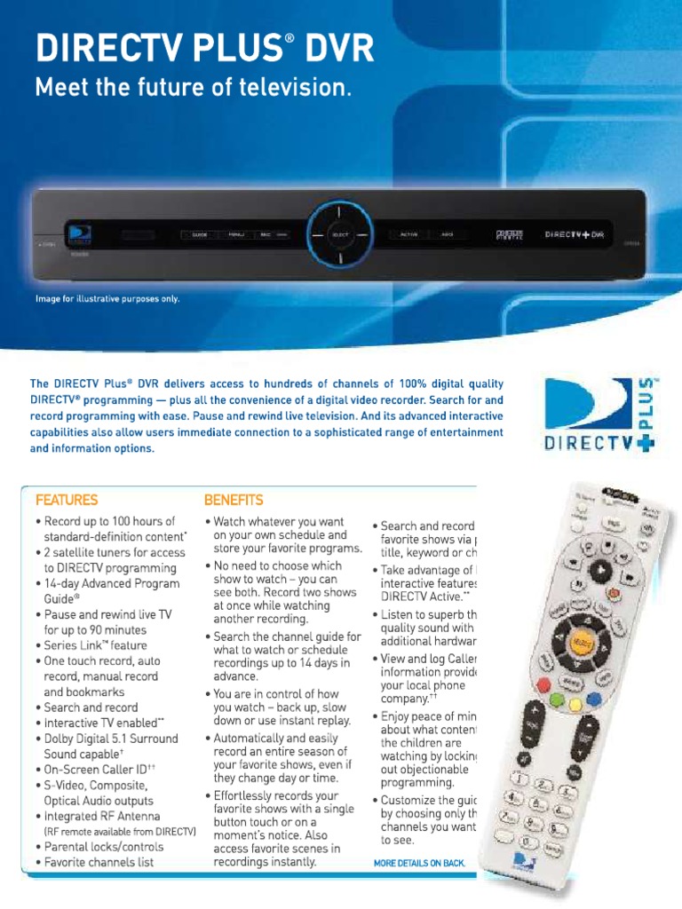 Decoder SD Directv Plus DVR LR16300 PDF