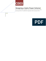 Coursework #2: Designing A Hydro Power Scheme: Jordan Yat Yee Li A816155 Elyyjl