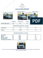 Limousine Rates 2008/2009: Mercedes Maybach Rolls Royce Phantom BMW 745 Series