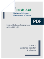 Ireland Fellows Programme – Stage 1 Guidance