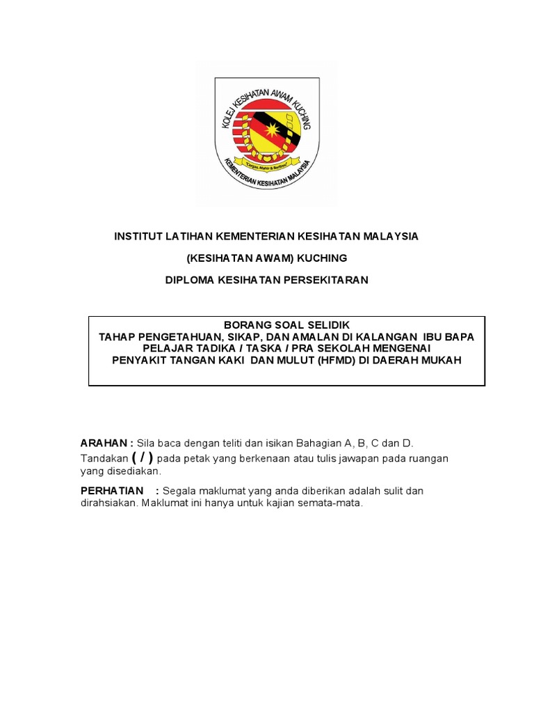 Borang Kaji Selidik Pdf