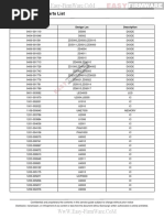 Electrical Part List