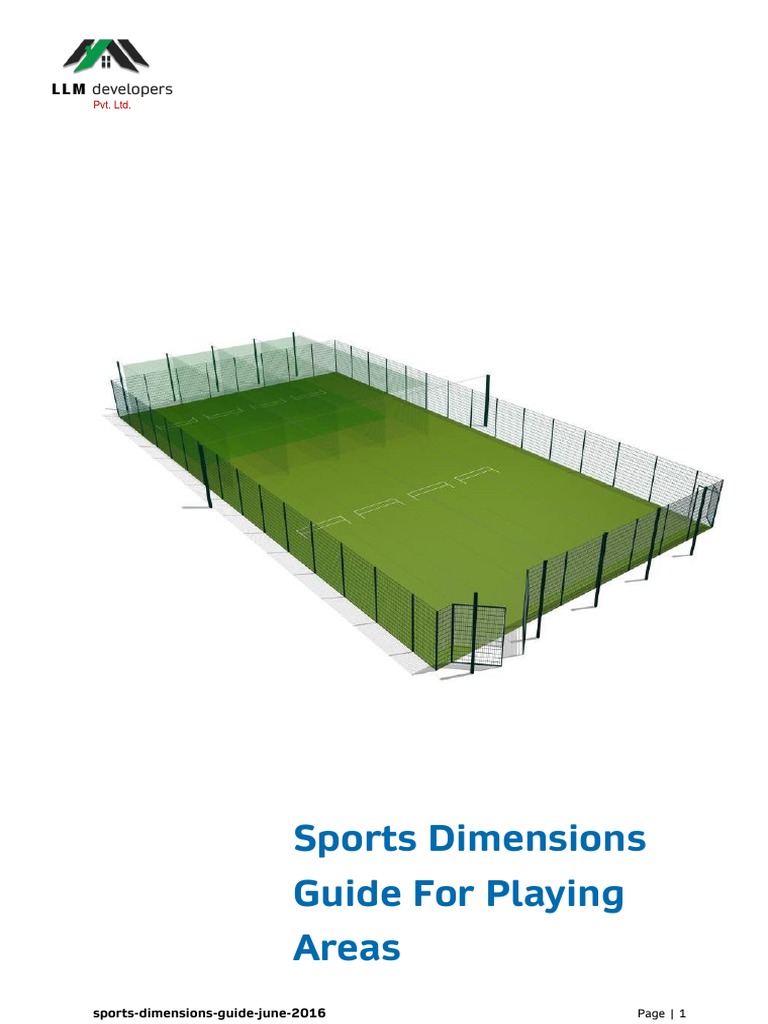 Sports Dimensions Guide June 2016 PDF PDF Lighting Paint