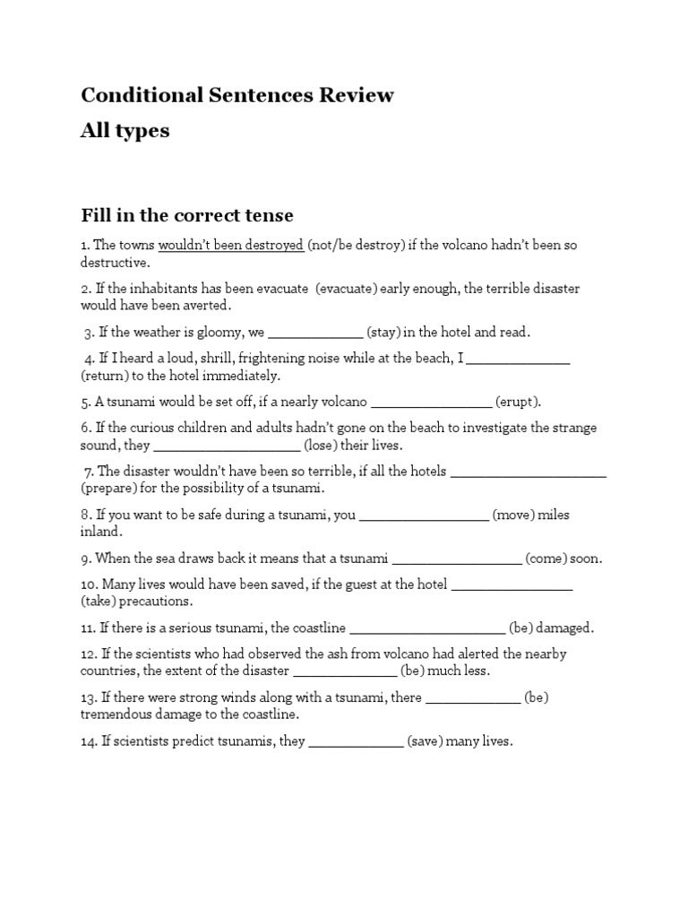Conditional Sentences Review | PDF | Art
