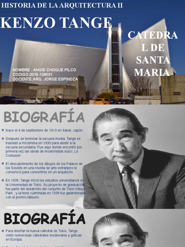 Kenzo Tange: Biografía y Obras Clave | PDF | Medios de arte | Diseño ...