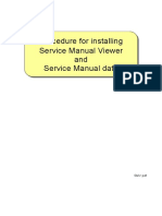 Procedure For Installing Service Manual Viewer and Service Manual Data