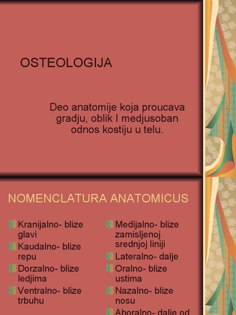 OSTEOLOGIJA | PDF