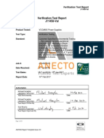 Verification Test Report J11458-Val: Product Tested: Test Type: Standard