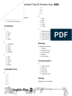 End of Year 2 Standard Test B Answer Key: Listening