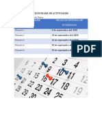 Cronograma de Actividades 2020-2