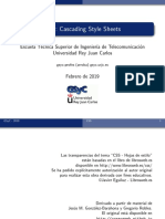 CSS: Cascading Style Sheets: Escuela T Ecnica Superior de Ingenier Ia de Telecomunicaci On Universidad Rey Juan Carlos