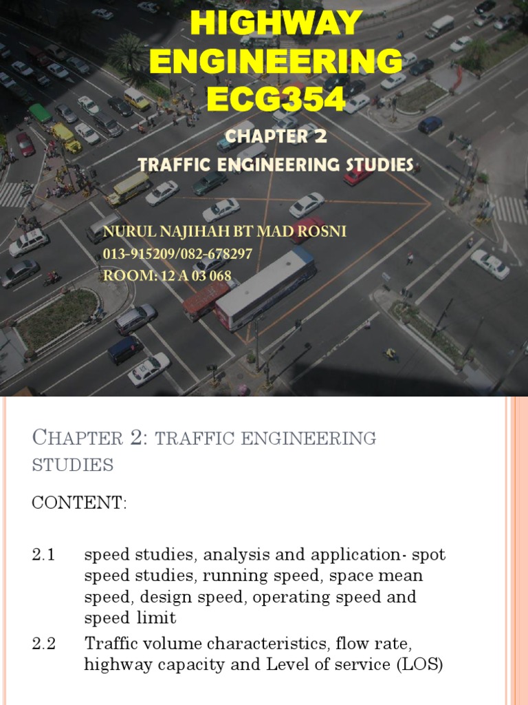 Traffic Engineering Studies Overview | PDF | Traffic | Transport