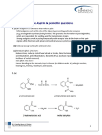 SL & HL Answers To Aspirin & Penicillin Questions