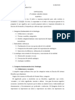 Categorías Fundamentales de La Ontología. 1.1. Definiciones y Conceptos