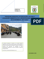 Programa Municipal EDUCCA CUCHUMBAYA 2019-2022