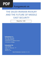 The Saudi-Iranian Rivalry and The Future of Middle East Security
