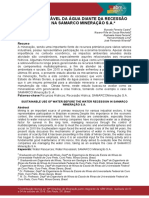 Uso Sustentável Da Água Diante Da Recessão Hídrica Na Samarco Mineração S.A.