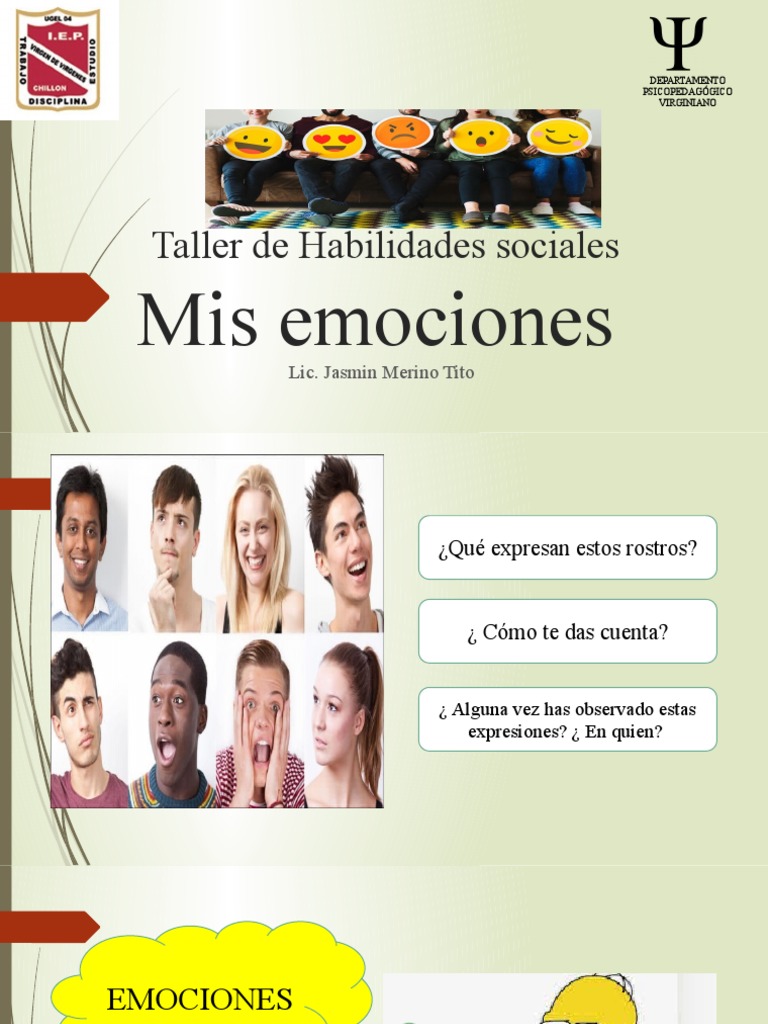 Taller de Habilidades Sociales - EMOCIONES | PDF | Las emociones | Temor