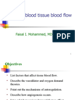Control of blood tissue blood flow regulation