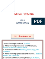Lec. 3 Metal Forming Introduction