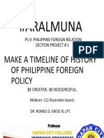 #Aralmuna: Make A Timeline of History of Philippine Foreign Policy