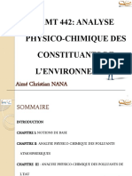 Analyse Physico-Chimique Constituants Environnement