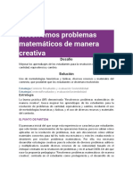 Resolvemos Problemas Matemáticos de Manera Creativa