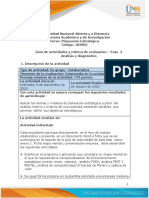 Guía de Actividades y Rúbrica de Evaluación - Unidad 1 - Fase 2 - Análisis y Diagnóstico