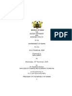 2010 Budget Statement and Economic Policy of Ghana