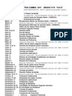 Cronograma de Actividades 11A