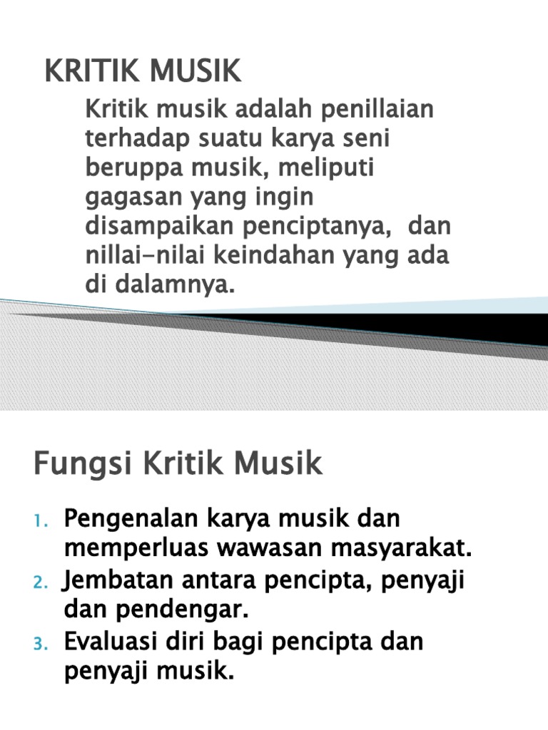 Contoh Makalah Kritik Seni Musik Tradisional
