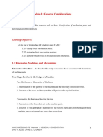 Module 1: Classifying Mechanism Parts & Motions