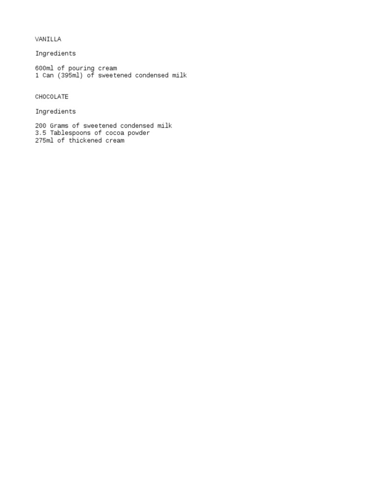 Ice Cream | PDF