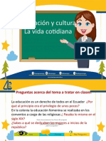 Clase de La Educación y Cultura A Inicios de La República