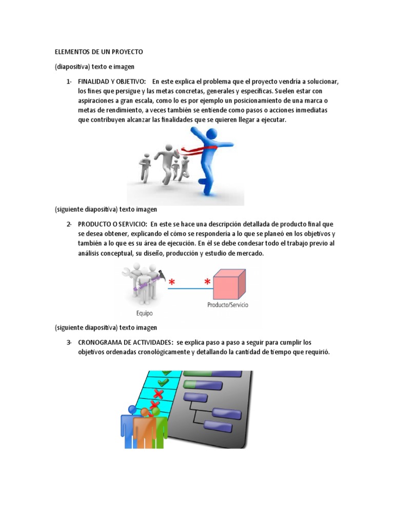 Elementos Clave de un Proyecto | PDF
