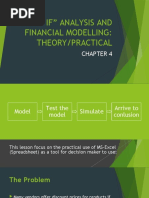 "What If" Analysis and Financial Modelling: Theory/Practical