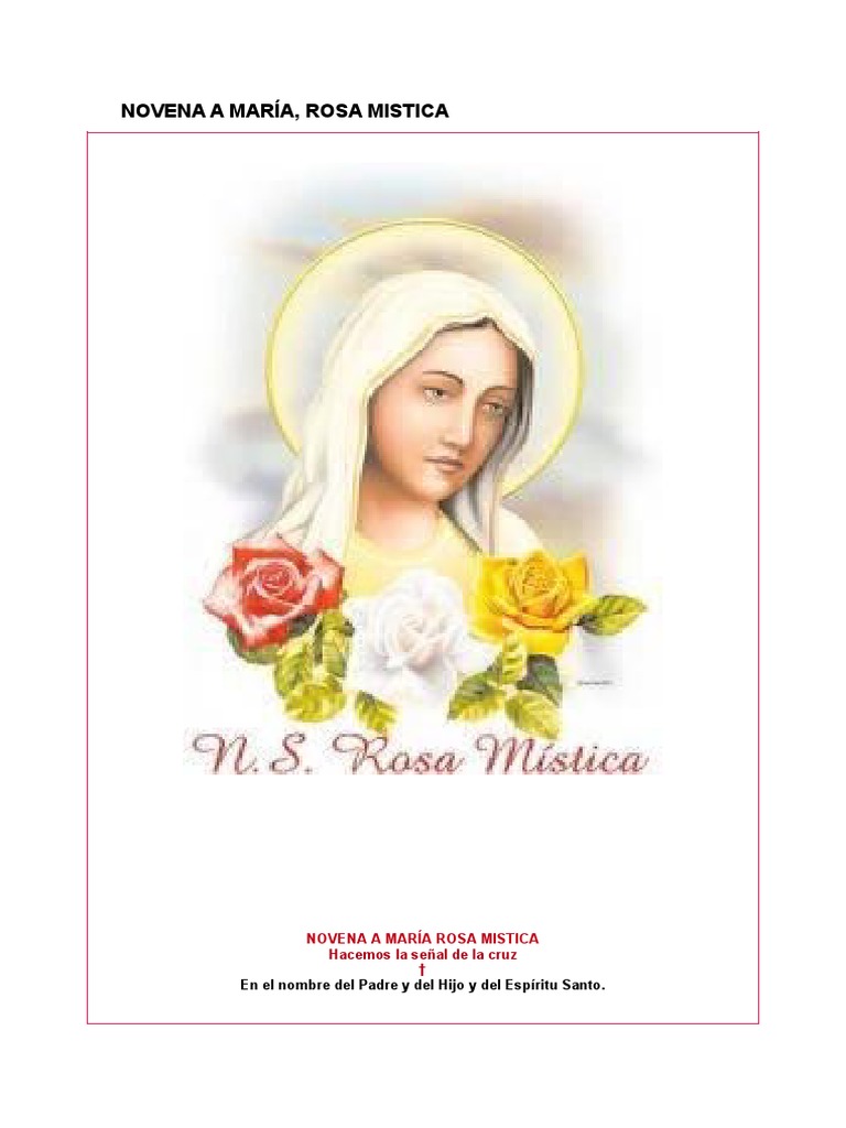 Novena A Maria Rosa Mistica PDF María, madre de Jesús Oración